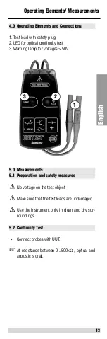 Preview for 13 page of BEHA UNITEST Ohmtest Instruction Manual