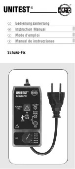 Предварительный просмотр 9 страницы BEHA UNITEST Schuko-Fix Instruction Manual