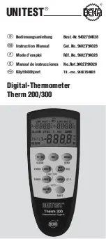 BEHA UNITEST Therm 200 Instruction Manual preview