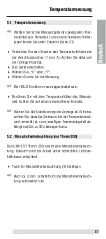 Preview for 21 page of BEHA UNITEST Therm 200 Instruction Manual