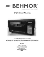 Предварительный просмотр 1 страницы Behmor 1600 Operation Manual