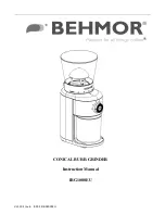 Предварительный просмотр 1 страницы Behmor IBG1000EU Instruction Manual