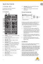 Предварительный просмотр 1 страницы Behringer 112 DUAL VCO Quick Start Manual