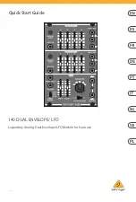 Предварительный просмотр 1 страницы Behringer 140 DUAL ENVELOPE/ LFO Quick Start Manual