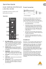 Behringer 904A Quick Start Manual preview