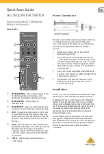 Behringer 962 SEQUENTIAL SWITCH Quick Start Manual preview