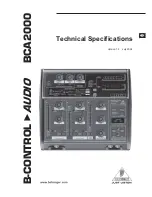 Behringer B-Control-Audio BCA2000 Technical Specifications preview