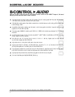 Preview for 2 page of Behringer B-Control-Audio BCA2000 Technical Specifications