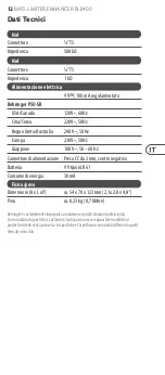 Preview for 12 page of Behringer BASS LIMITER ENHANCER BLE400 Manual