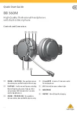 Behringer BB 560M Quick Start Manual предпросмотр