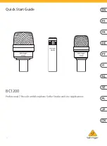 Behringer BC1200 Quick Start Manual preview