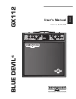 Preview for 1 page of Behringer Blue Devil GX112 User Manual