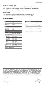 Preview for 2 page of Behringer BLUES OVERDRIVE BO300 Quick Manual