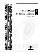 Preview for 1 page of Behringer COMPOSER PRO MDX2200 User Manual