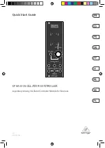 Предварительный просмотр 1 страницы Behringer CP3A-O Quick Start Manual