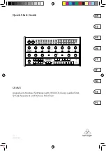 Предварительный просмотр 1 страницы Behringer CRAVE Quick Start Manual