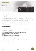 Preview for 1 page of Behringer D A-440 User Support Bulletin