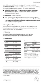 Preview for 2 page of Behringer DIGITAL DELAY DD600 User Manual