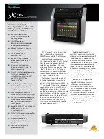 Behringer DIGITAL iPAD/TABLET MIXER iX16 Brochure preview