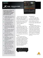 Behringer DIGITAL MIXER X32 PRODUCER Brochure предпросмотр