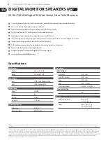 Preview for 2 page of Behringer DIGITAL MONITOR SPEAKERS MS20 Technical Specifications