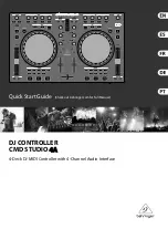 Behringer DJ CONTROLLER CMD STUDIO 4A Quick Start Manual preview