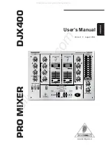 Preview for 1 page of Behringer DJX400 User Manual