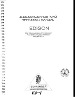 Предварительный просмотр 1 страницы Behringer EDISON EX1 User Manual