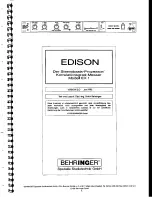 Предварительный просмотр 3 страницы Behringer EDISON EX1 User Manual