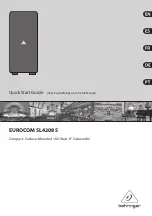 Preview for 1 page of Behringer EUROCOM SL4208S Quick Start Manual