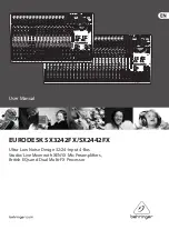 Preview for 1 page of Behringer Eurodesk SX2442FX User Manual