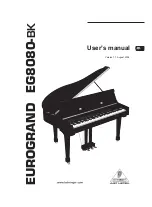 Behringer EUROGRAND EG8080 User Manual preview