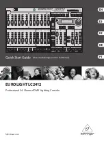 Предварительный просмотр 1 страницы Behringer EUROLIGHT LC2412 Quick Start Manual