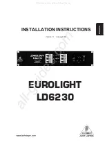 Предварительный просмотр 1 страницы Behringer EUROLIGHT LD6230 Installation Instructions