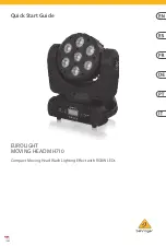 Behringer EUROLIGHT MH710 Quick Start Manual preview