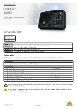 Предварительный просмотр 1 страницы Behringer Eurolive B205D Service Bulletin