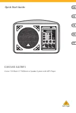 Behringer Eurolive B207 MP3 Quick Start Manual предпросмотр