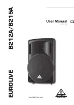 Предварительный просмотр 1 страницы Behringer Eurolive B212A User Manual