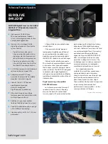 Behringer Eurolive B412DSP Brochure & Specs предпросмотр