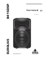 Предварительный просмотр 1 страницы Behringer Eurolive B415DSP User Manual