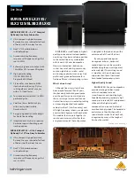 Behringer Eurolive ELX215S Brochure & Specs предпросмотр