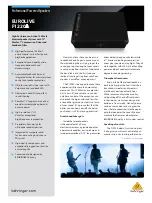 Предварительный просмотр 1 страницы Behringer Eurolive F1220A Brochure & Specs