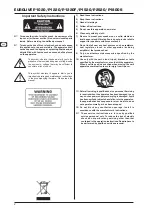 Preview for 2 page of Behringer Eurolive P1020 User Manual