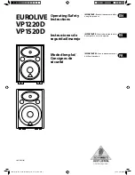 Preview for 1 page of Behringer Eurolive VP1220D Operating/Safety Instructions Manual