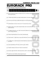 Предварительный просмотр 3 страницы Behringer Europack Pro RX1602 User Manual