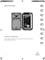 Behringer EUROPORT EPS500MP3 Quick Start Manual preview