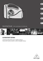 Preview for 1 page of Behringer EUROPORT HPA40 Quick Start Manual