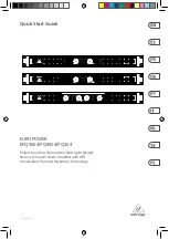 Behringer EUROPOWER EPQ304 Quick Start Manual предпросмотр