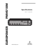 Behringer Europower PMH518M Specifications предпросмотр