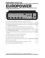 Предварительный просмотр 2 страницы Behringer Europower PMH518M Specifications